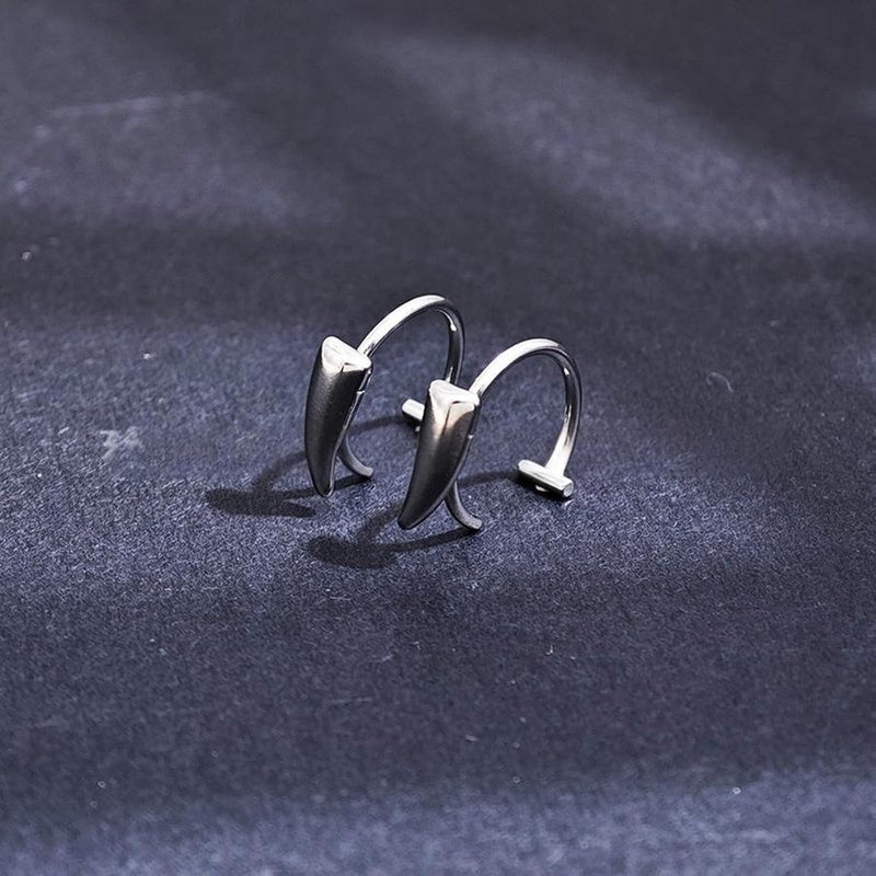 Lyfange Fake Lip Piercing Ring Halloween Vampire Fangs Lip Cuff Stainless Steel Vampire Teeth Adjustable Fake Lip Piercings Body Jewelry Non Piercing - Image 5